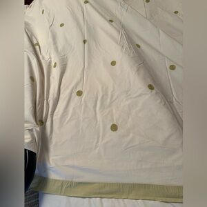 Queen size embroidered dot duvet cover